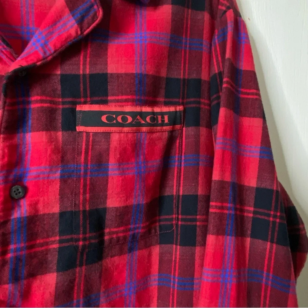 Coach x Saks Fifth Avenue • Red Bleeker Plaid Flannel Pajama Set